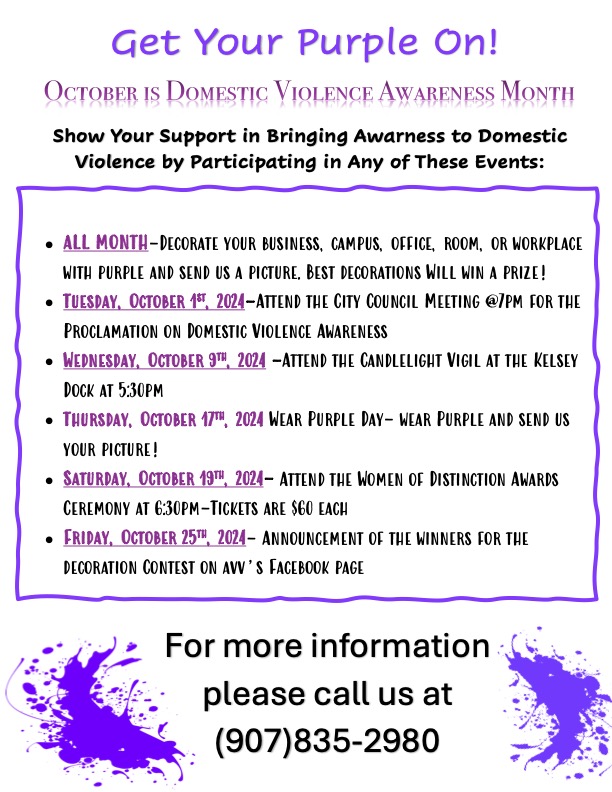 Get Your purple On flyer